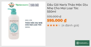 Dầu Gội Naris Thảo Mộc Dịu Nhẹ Cho Mọi Loại Tóc 550ml