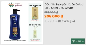 Dầu Gội Nguyên Xuân Dược Liệu Sạch Gàu 600ml