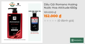 Dầu Gội Romano Hương Nước Hoa Attitude 650g