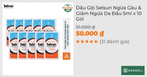 Dầu Gội Selsun Ngừa Gàu & Giảm Ngứa Da Đầu 5mlx10 Gói