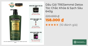 Dầu Gội TRESemmé Detox Tóc Chắc Khỏe & Sạch Sâu 640g