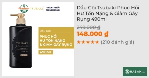 Dầu Gội Tsubaki Phục Hồi Hư Tổn Nặng & Giảm Gãy Rụng 490ml