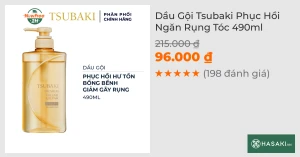 Dầu Gội Tsubaki Phục Hồi Ngăn Rụng Tóc 490ml