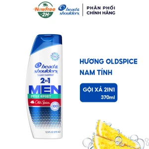 Dầu Gội Xả 2in1 Head & Shoulders Hương OldSpice Nam Tính 370ml 