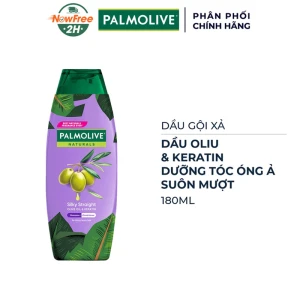 Dầu Gội Xả Palmolive Suôn Mượt Từ Dầu Oliu Và Keratin 180ml