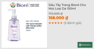 Dầu Tẩy Trang Bioré Cho Mọi Loại Da 150ml