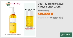 Dầu Tẩy Trang Ma:nyo Nguyên Chất 200ml
