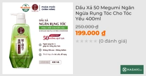 Dầu Xả 50 Megumi Ngăn Rụng Tóc, Hỗ Trợ Phục Hồi 400ml