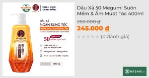 Dầu Xả 50 Megumi Suôn Mềm & Ẩm Mượt Tóc 400ml