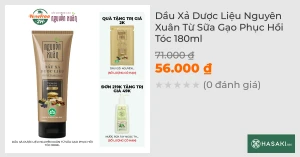 Dầu Xả Dược Liệu Nguyên Xuân Từ Sữa Gạo Phục Hồi Tóc 150ml