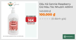 Dầu Xả Gennie Raspberry Giữ Màu Tóc Nhuộm 400ml