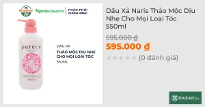 Dầu Xả Naris Thảo Mộc Dịu Nhẹ Cho Mọi Loại Tóc 550ml