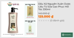 Dầu Xả Nguyên Xuân Dược Liệu Từ Sữa Gạo Phục Hồi Tóc 300ml