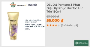 Dầu Xả Pantene 3 Phút Diệu Kỳ Phục Hồi Tóc Hư Tổn 150ml