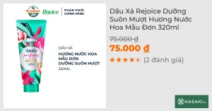 Dầu Xả Rejoice Dưỡng Suôn Mượt Hương Nước Hoa Mẫu Đơn 320ml