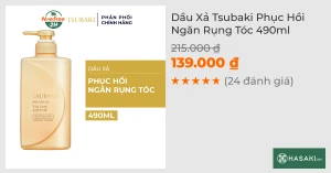 Dầu Xả Tsubaki Phục Hồi Ngăn Rụng Tóc 490ml