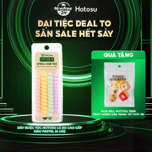 Dây Buộc Tóc Hotosu Lò Xo Cao Cấp Màu Cầu Vồng (4 Cái)