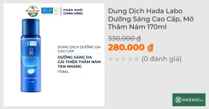 Dung Dịch Hada Labo Dưỡng Sáng Cao Cấp, Mờ Thâm Nám 170ml