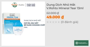 Dung Dịch Nhỏ Mắt V.Rohto Mineral Tear 13ml