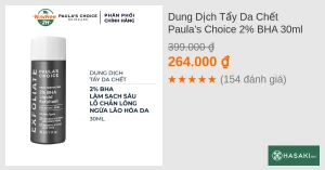 Dung Dịch Tẩy Da Chết Paula’s Choice 2% BHA 30ml
