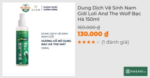Dung Dịch Vệ Sinh Nam Giới Loli And The Wolf Bạc Hà 150ml