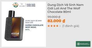 Dung Dịch Vệ Sinh Nam Giới Loli And The Wolf Chocolate 80ml