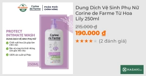 Dung Dịch Vệ Sinh Phụ Nữ Corine de Farme Từ Hoa Lily 250ml