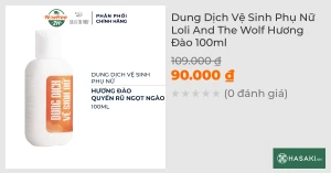 Dung Dịch Vệ Sinh Phụ Nữ Loli And The Wolf Hương Đào 100ml