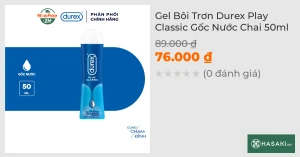 Gel Bôi Trơn Durex Play Classic Gốc Nước Chai 50ml