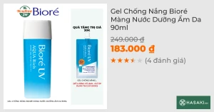 Gel Chống Nắng Bioré Màng Nước Dưỡng Ẩm Da 90ml
