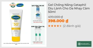 Gel Chống Nắng Cetaphil Dịu Lành Cho Da Nhạy Cảm 50ml