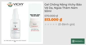 Gel Chống Nắng Vichy Bảo Vệ Da, Ngừa Thâm Nám 50ml