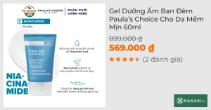 Gel Dưỡng Ẩm Ban Đêm Paula s Choice Cho Da Mềm Mịn 60ml