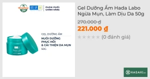 Gel Dưỡng Ẩm Hada Labo Ngừa Mụn, Làm Dịu Da 50g
