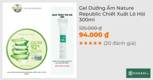 Gel Dưỡng Ẩm Nature Republic Chiết Xuất Lô Hội 300ml