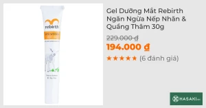 Gel Dưỡng Mắt Rebirth Ngăn Ngừa Nếp Nhăn & Quầng Thâm 30g