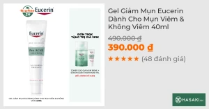 Gel Giảm Mụn Eucerin Dành Cho Mụn Viêm & Không Viêm 40ml