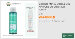 Gel Rửa Mặt A-Derma Dịu Nhẹ Cho Da Dầu Mụn 100ml
