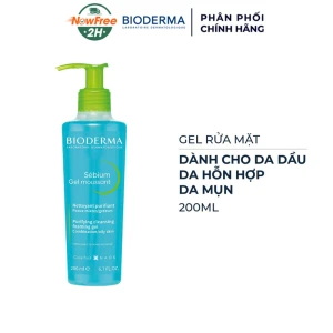 Gel Rửa Mặt Bioderma Dành Cho Da Dầu & Hỗn Hợp 200ml