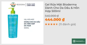 Gel Rửa Mặt Bioderma Dành Cho Da Dầu & Hỗn Hợp 500ml