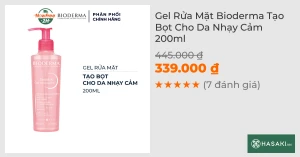 Gel Rửa Mặt Bioderma Tạo Bọt Cho Da Nhạy Cảm 200ml