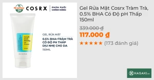 Gel Rửa Mặt Cosrx Tràm Trà, 0.5% BHA Có Độ pH Thấp 150ml