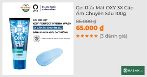 Gel Rửa Mặt OXY 3X Cấp Ẩm Chuyên Sâu 100g