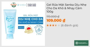 Gel Rửa Mặt Senka Dịu Nhẹ Cho Da Khô & Nhạy Cảm 100g 