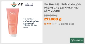 Gel Rửa Mặt SVR Không Xà Phòng Cho Da Khô, Nhạy Cảm 200ml