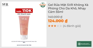 Gel Rửa Mặt SVR Không Xà Phòng Cho Da Khô, Nhạy Cảm 55ml