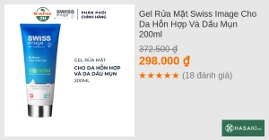 Gel Rửa Mặt Swiss Image Cho Da Hỗn Hợp Và Dầu Mụn 200ml
