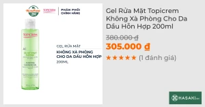 Gel Rửa Mặt Topicrem Không Xà Phòng Cho Da Dầu Hỗn Hợp 200ml