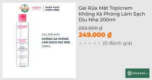 Gel Rửa Mặt Topicrem Không Xà Phòng Làm Sạch Dịu Nhẹ 200ml