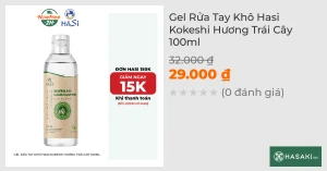 Gel Rửa Tay Khô Hasi Kokeshi Hương Trái Cây 100ml